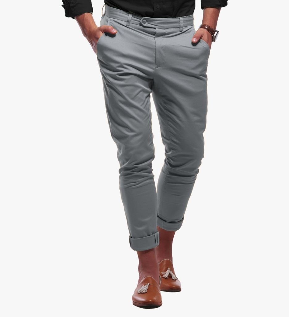 Tapered Fit Solid Chinos